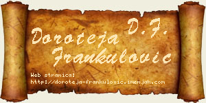 Doroteja Frankulović vizit kartica